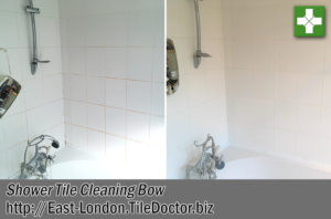 Bathroom Ceramic Tile Grout Before After Cleaning Bow