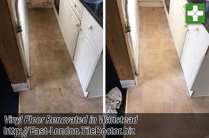 Jerusalem Vinyl Tiled Kitchen Floor Before After Renovation Wanstead